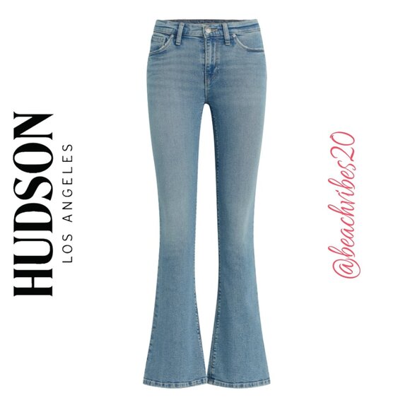 HUDSON JEANS Women's Nico Mid-Rise Bootcut Barefoot Jean Butterfly 34 NWT O-110 - Picture 1 of 16
